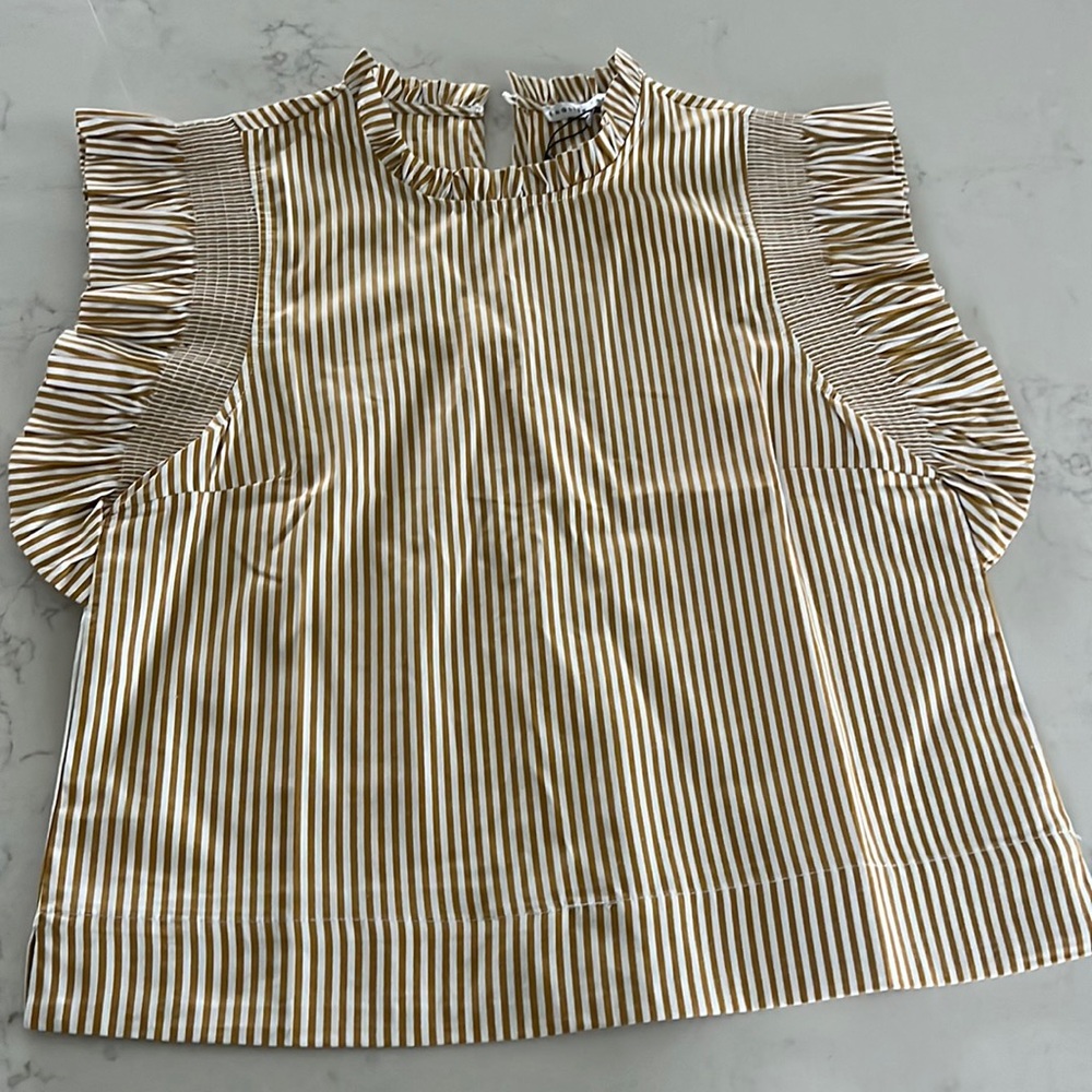 Striped Ruffle Top